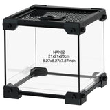 Reptizoo | Knock Down Mini Glass Reptile Habitats w/ Hinged Mesh Top