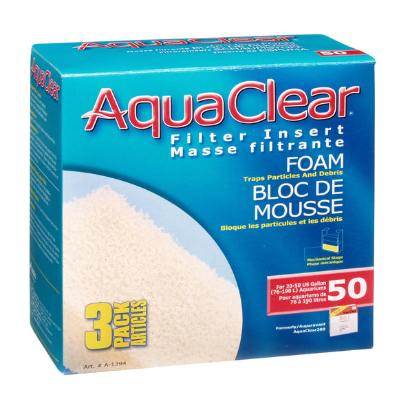 AquaClear 50 (200) Foam Filter Insert | 3/PK